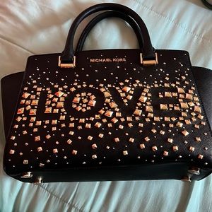 Black And Gold Michael Kors purse